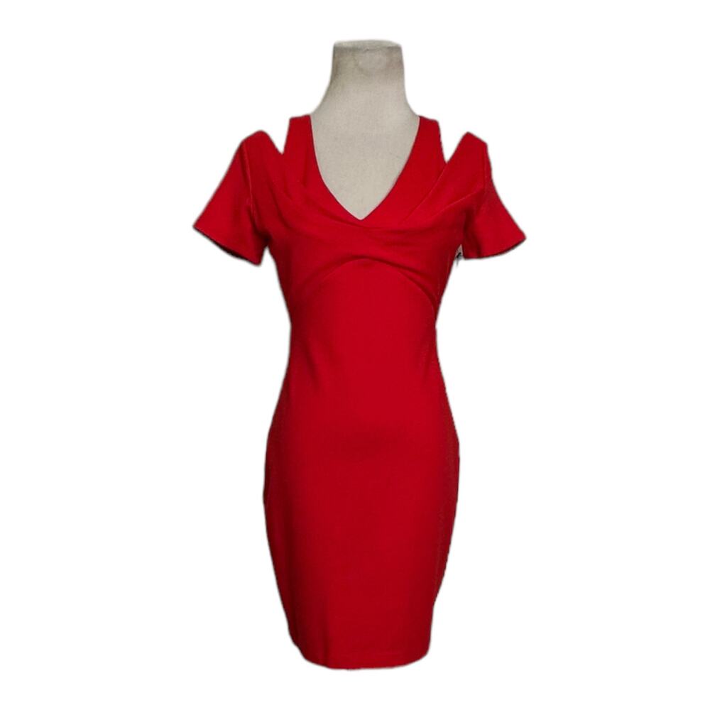 BAILEY/44 red short sleeves bodycon cocktail dress size Small